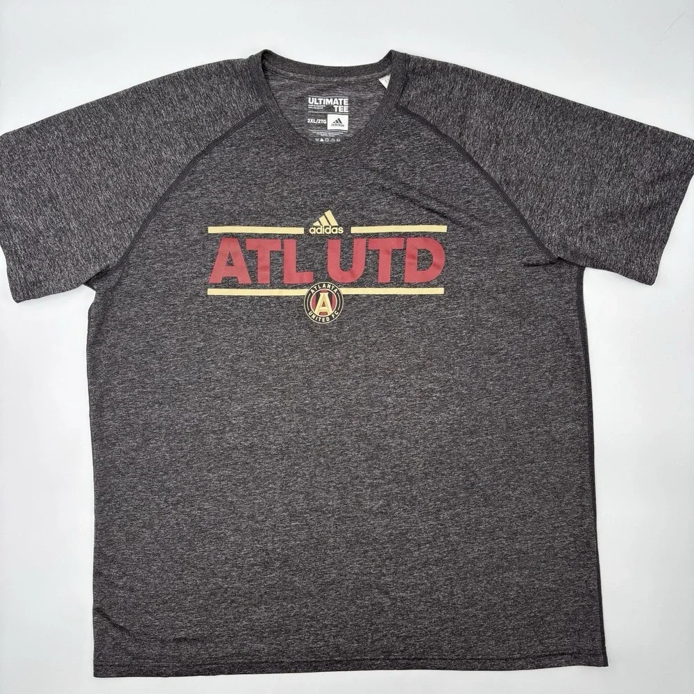 Adidas Atlanta United FC Shirt Mens 2XL Gray Ultimate Tee MLS Soccer Graphic